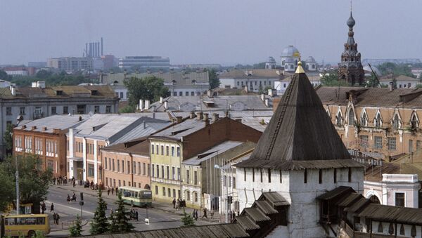 Вид на старую часть города Ярославль со стороны Спасо-Преображенского монастыря Вид на старую часть города Ярославль со стороны Спасо-Преображенского монастыря