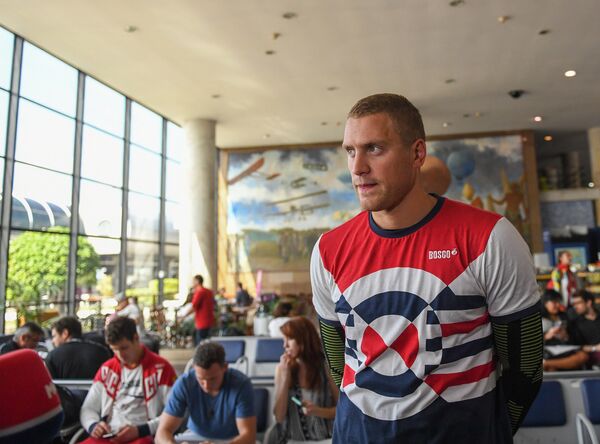Спортсмен олимпийской сборной России по плаванию Андрей Гречин Спортсмен олимпийской сборной России по плаванию Андрей Гречин