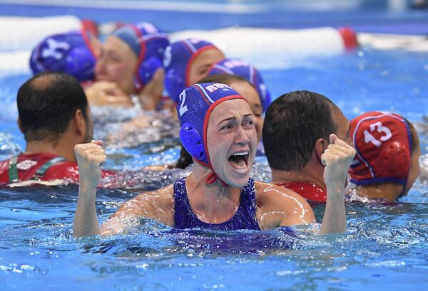 Игрок женской сборной России по водному поло Надежда Глызина Игрок женской сборной России по водному поло Надежда Глызина