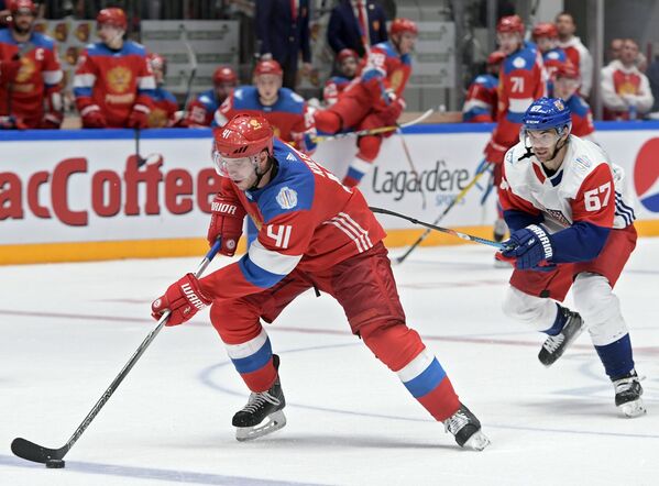 Игровой момент матча Россия - Чехия Игровой момент матча Россия - Чехия