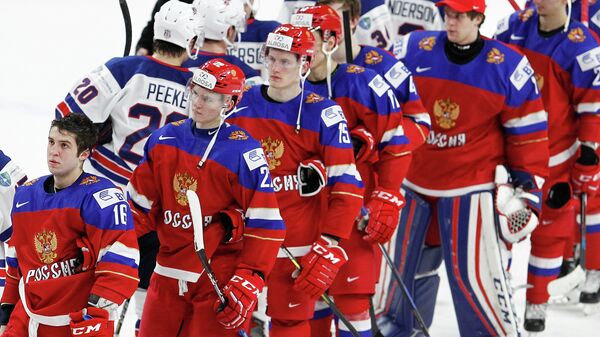 Хоккеисты молодежной сборной России Хоккеисты молодежной сборной России