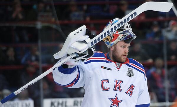Вратарь ХК СКА Микко Коскинен Вратарь ХК СКА Микко Коскинен
