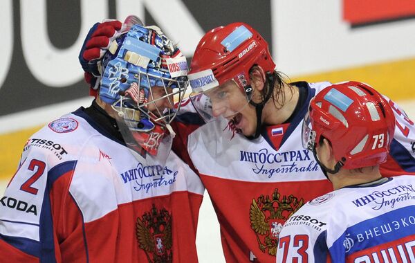 Игровой момент матча Швеция - Россия Игровой момент матча Швеция - Россия