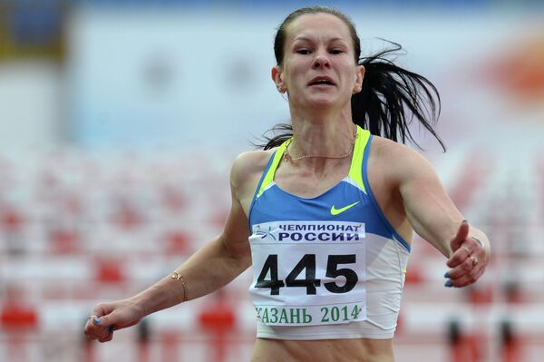 Светлана Топилина - победительница в беге на 100 метров с барьерами Светлана Топилина - победительница в беге на 100 метров с барьерами
