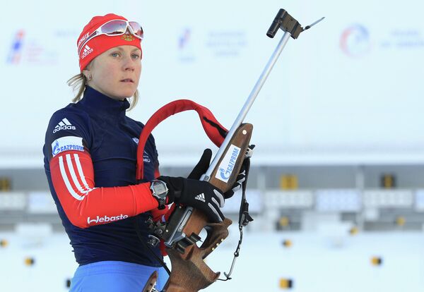 Российская биатлонистка Яна Романова Российская биатлонистка Яна Романова