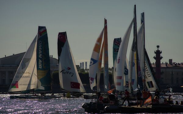 Шестой этап регаты Extreme Sailing Series на скоростных парусных катамаранах класса Extreme40 в Санкт-Петербурге Шестой этап регаты Extreme Sailing Series на скоростных парусных катамаранах класса Extreme40 в Санкт-Петербурге