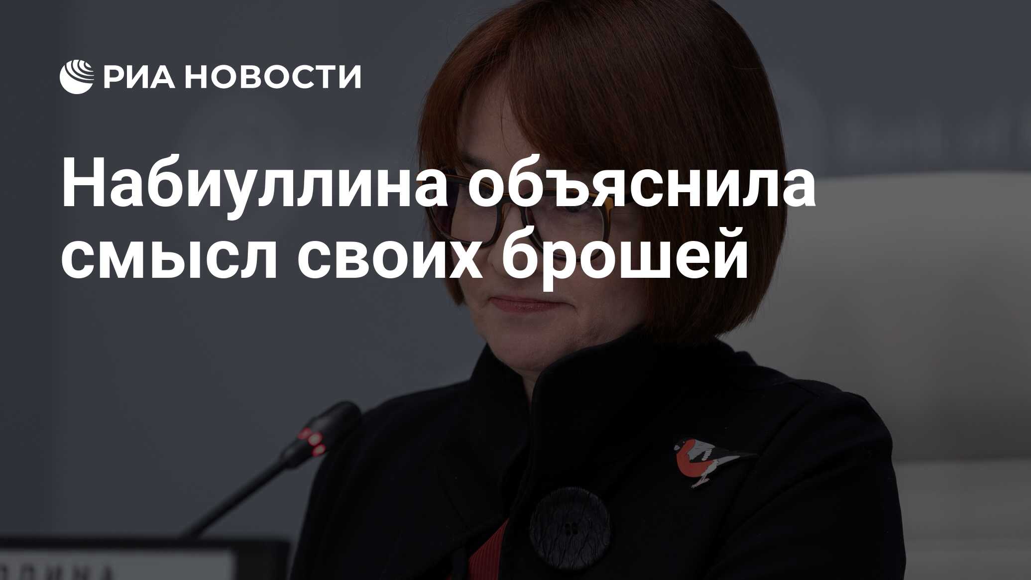 Набиуллина объяснила смысл своих брошей