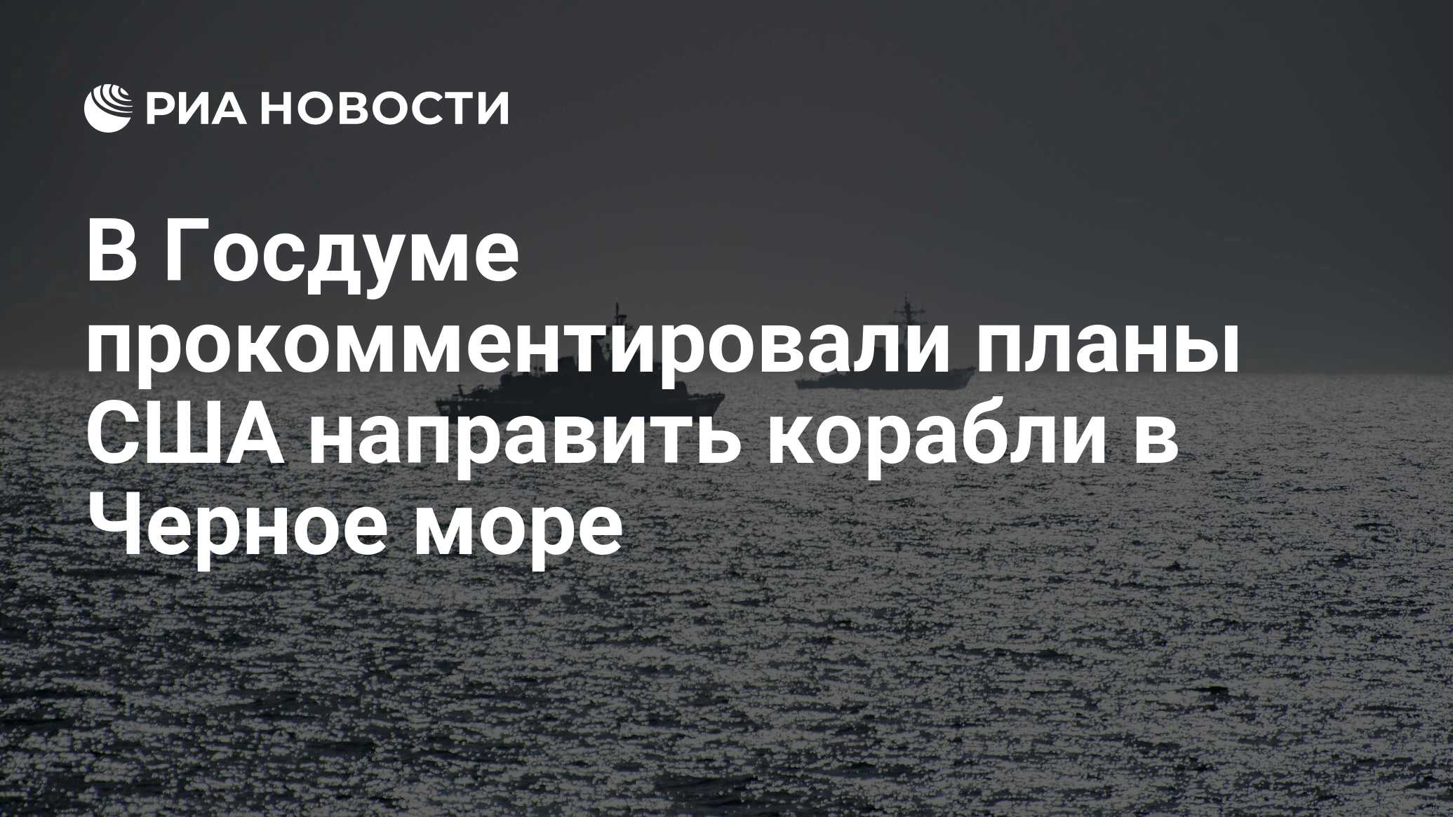 В Госдуме прокомментировали планы США направить корабли в Черное море