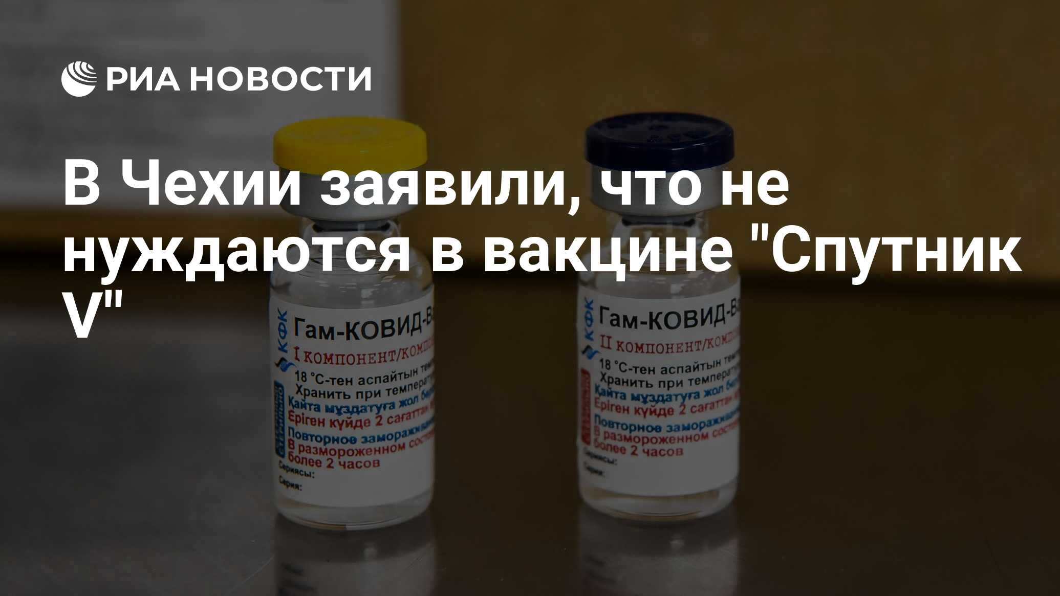 В Чехии заявили, что не нуждаются в вакцине "Спутник V"