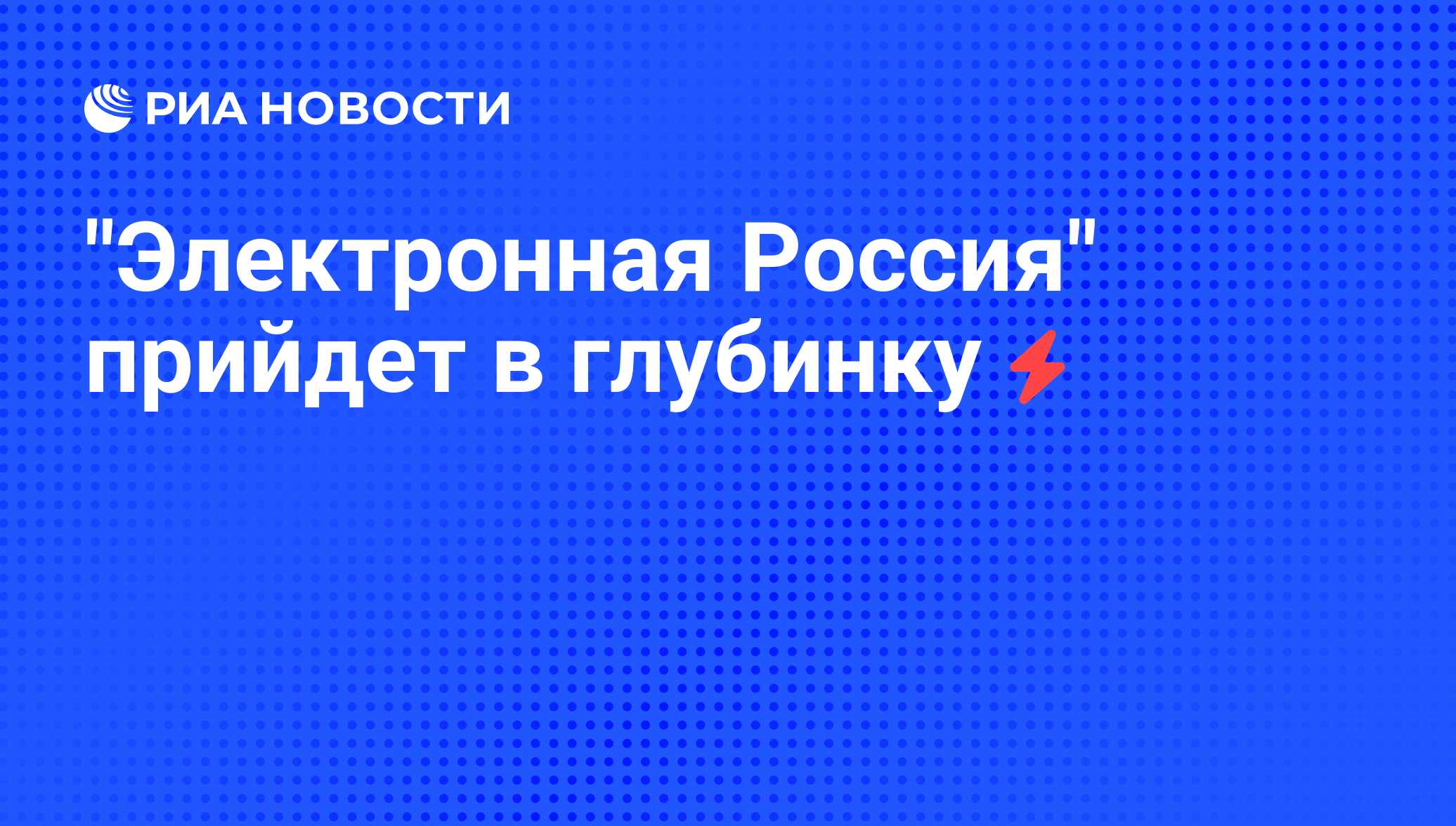 Проект электронная россия